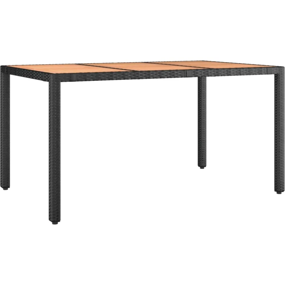 vidaXL 7-delige Tuinset met kussens poly rattan zwart, foto 4
