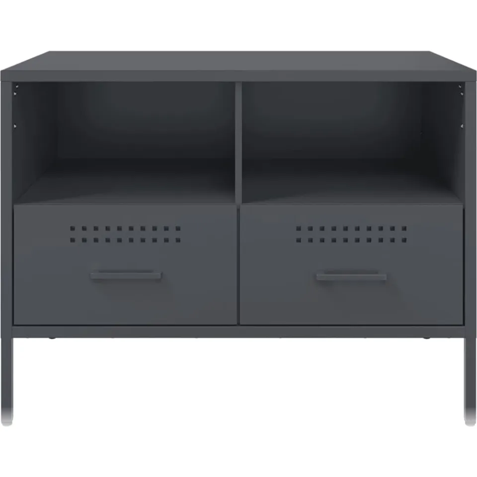 vidaXL Tv-meubel 68x39x50,5 cm staal antracietkleurig, foto 4