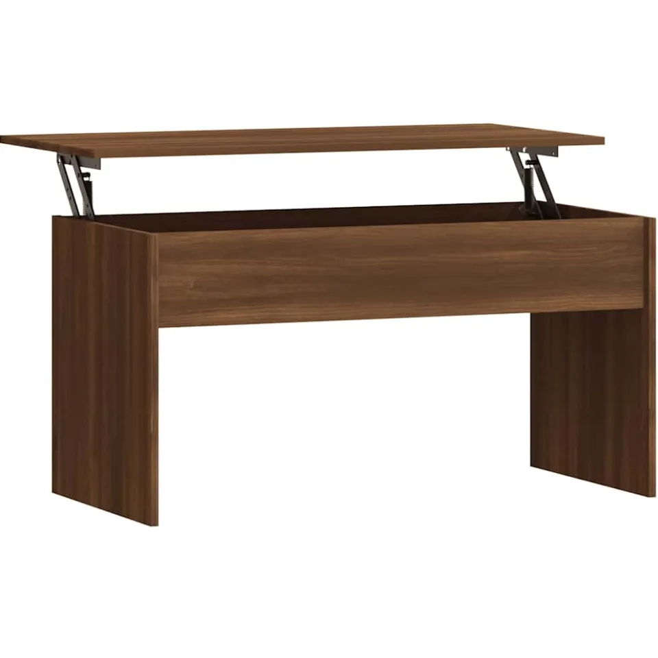 vidaXL Salontafel 102x50,5x52,5 cm bewerkt hout bruin eikenkleur
