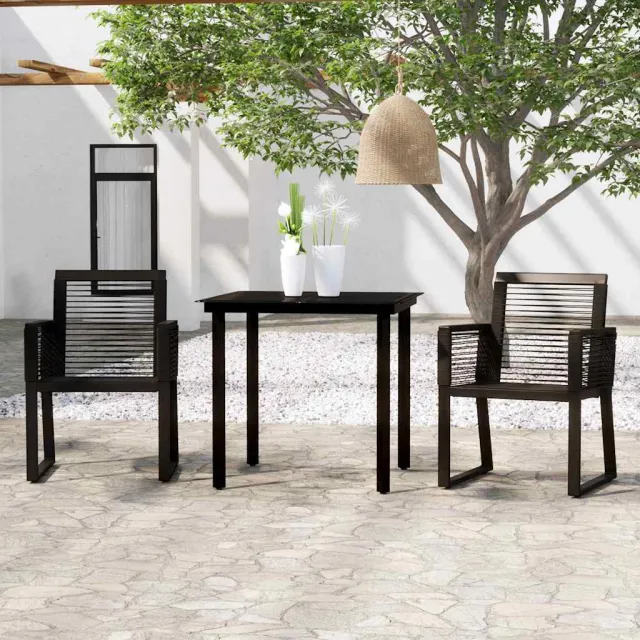 vidaXL 3-delige Tuinset zwart, foto 2