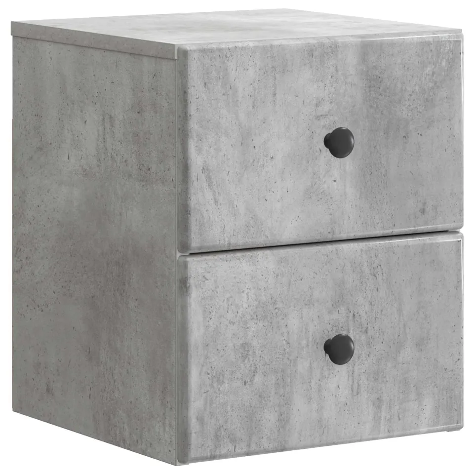 vidaXL Wandbeugel Bedkast Betongrijs 34,5 x 33 x 40 cm Bewerkt hout