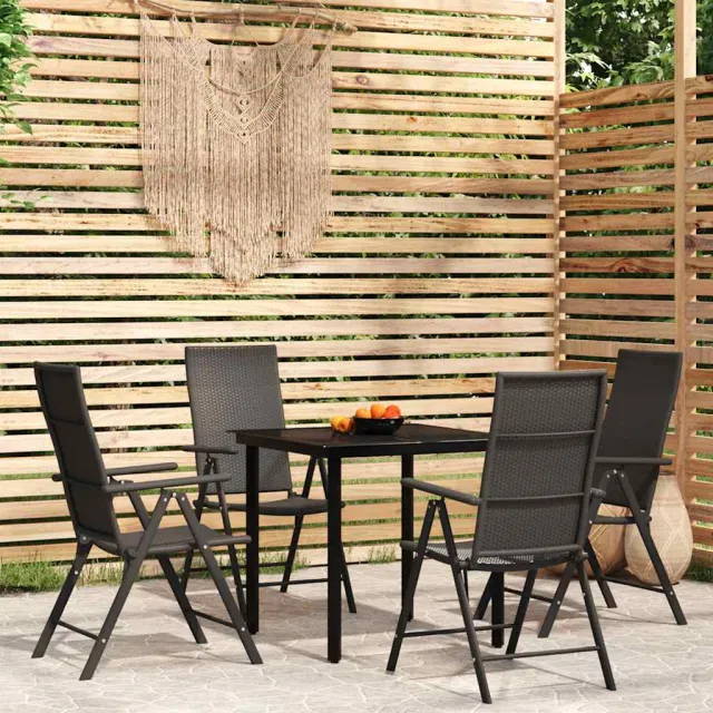 vidaXL 5-delige Tuinset zwart, foto 2
