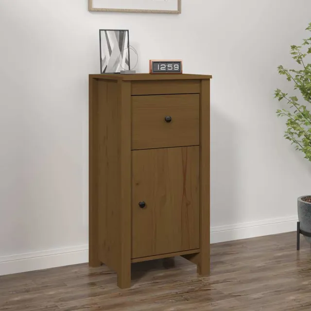 vidaXL Dressoir 40x35x80 cm massief grenenhout honingbruin bruin