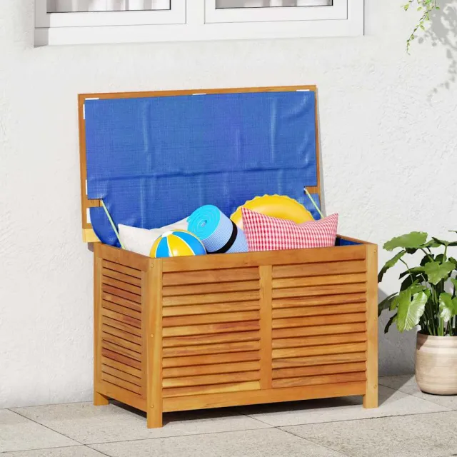vidaXL Tuinbox met jaloezieën 90x50x56 cm massief acaciahout Bruin