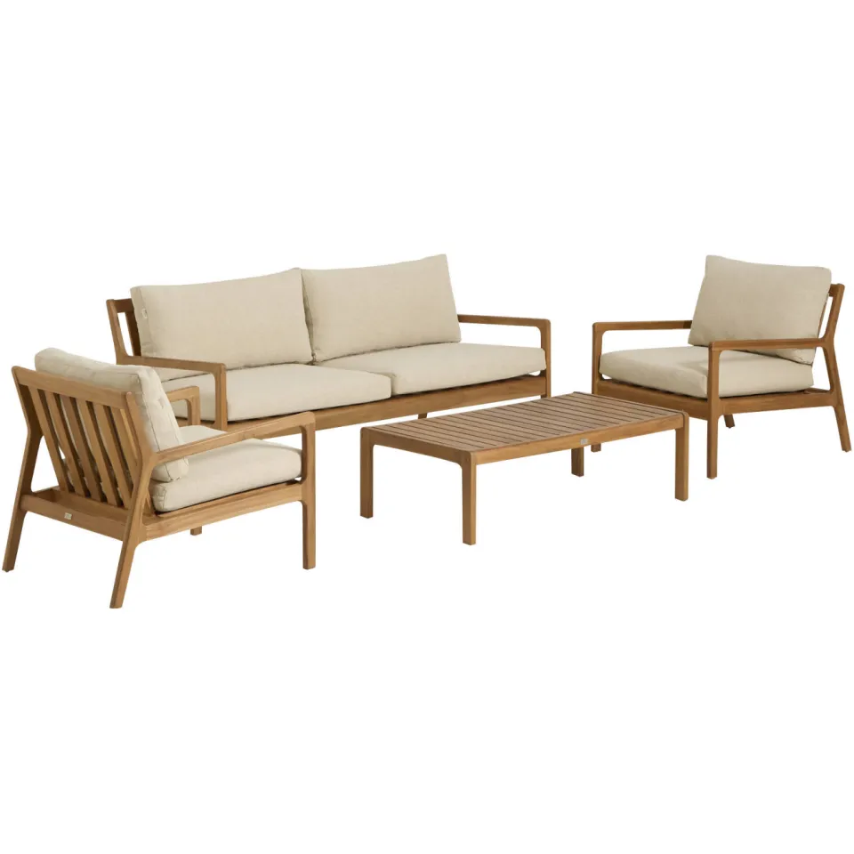Studio LIVIT teak loungeset Brava Naturel/ beige