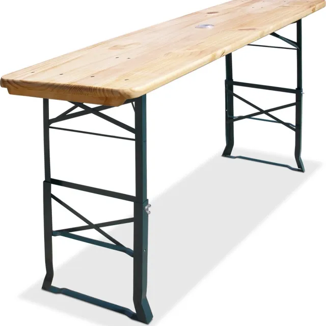 deuba Houten Tafel – Vouwbaar & Hoogte Verstelbaar – 170x50x75cm Bruin