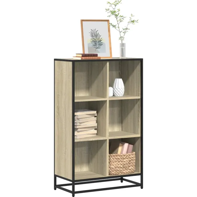 vidaXL Boekenkast 65,5x33x107,5 cm bewerkt hout sonoma eikenkleurig Bruin