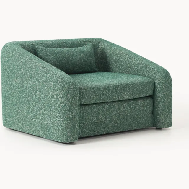 Westwing Collection Bouclé slaapbank Eliot Groen
