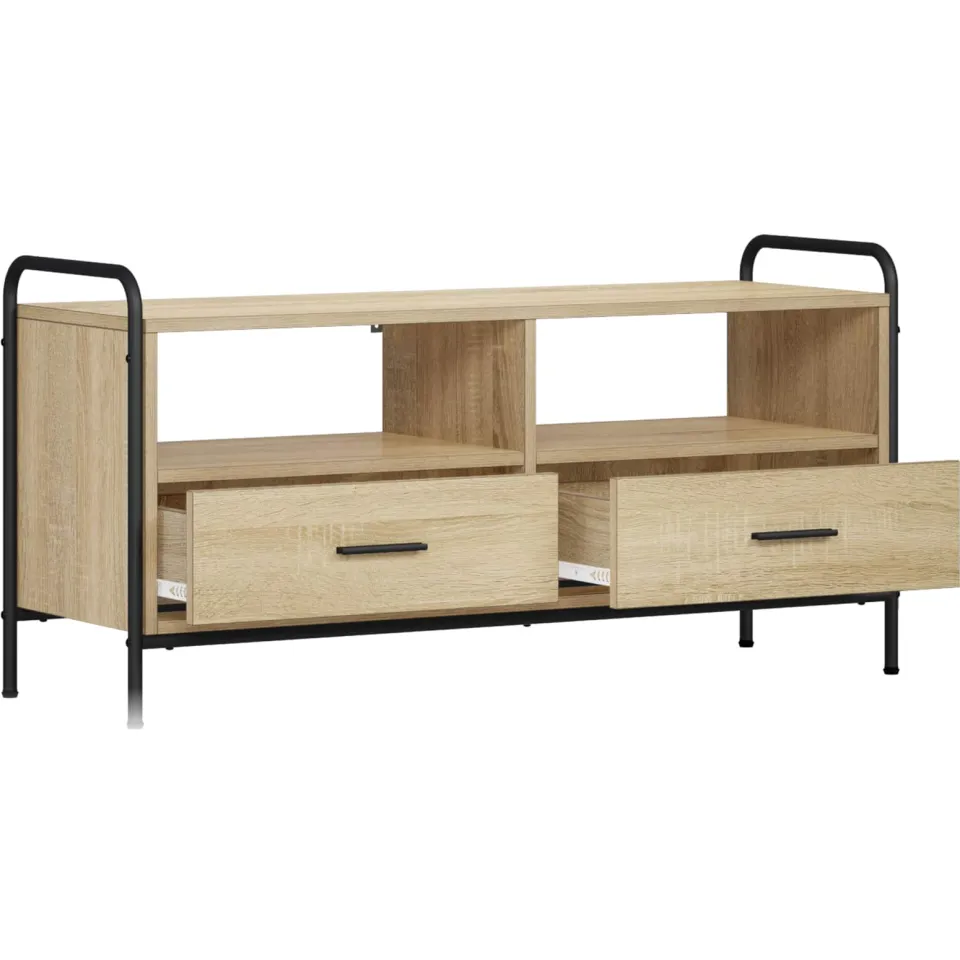 vidaXL Tv-meubel 67,5 x 33 x 50 cm Sonoma Eiken Bewerkt hout Bruin