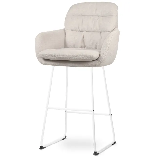Nolon Nino-Mia barkruk beige - wit onderstel - 75 cm