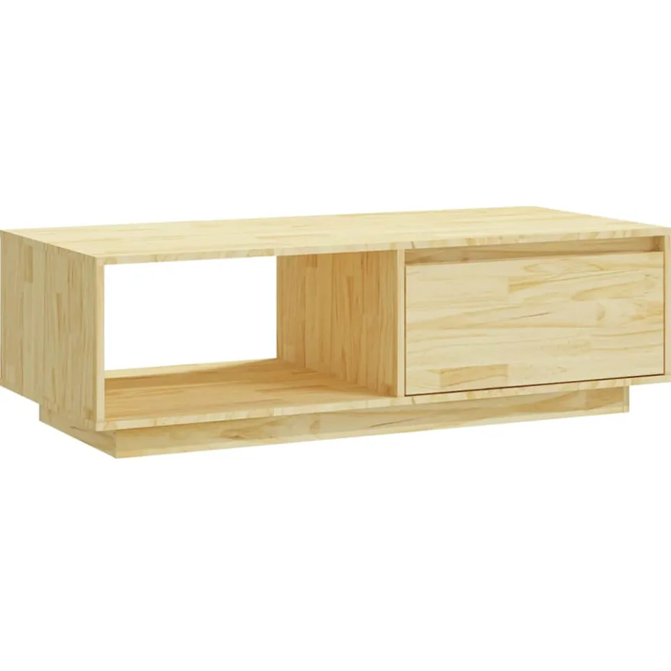 vidaXL Salontafel 110x50x33,5 cm massief vurenhout Bruin