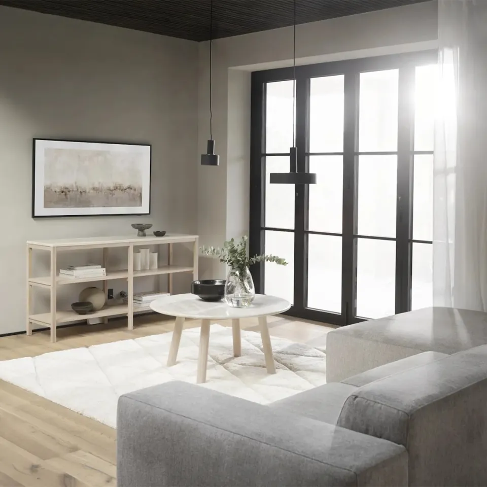 Rowico Home Taransay houten salontafel whitewash - Ø90 cm, foto 2