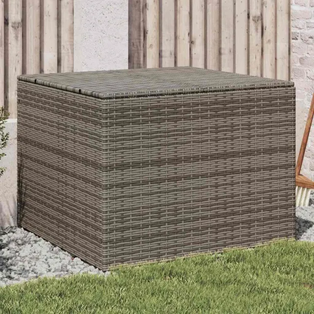 vidaXL Tuinbox 291 L poly rattan grijs, foto 2