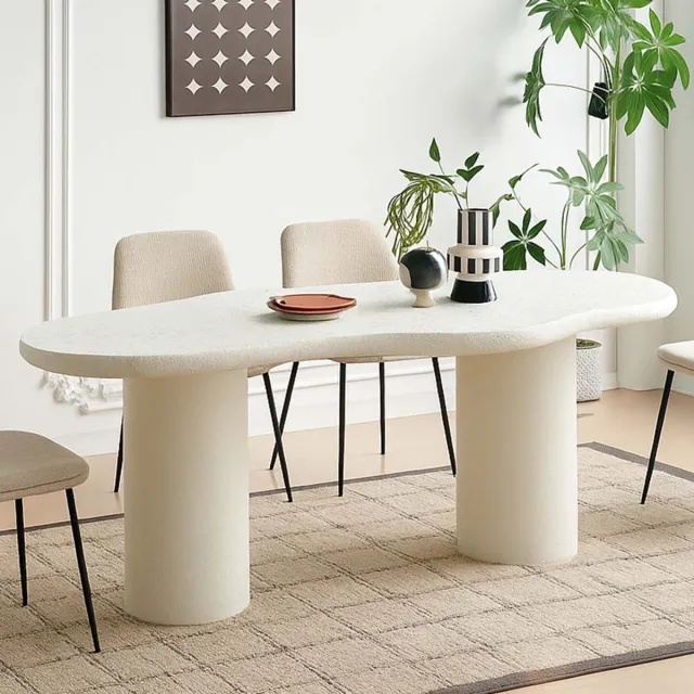 Milton & Oldbrook Eettafel 200 cm Utena Betonlook Wit