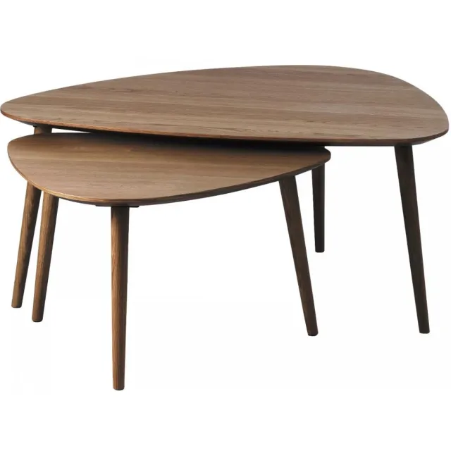 Nordic Home Heidi organische salontafels - set van 2 - bruin