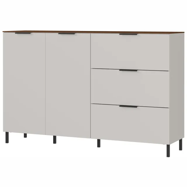 dressoir Amalfi wit Zand/Bruin
