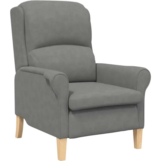 vidaXL Fauteuil - Donkergrijs - 76 - x - 94 - x - 102 - cm - Microvezel
