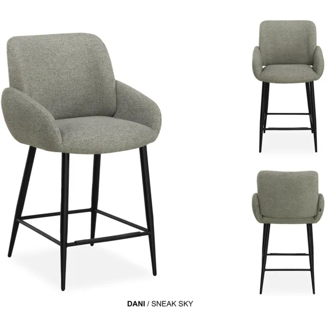 Maxfurn MX-Sofa - Barstoel Dani / Kleur: Sky | per 2 stuks