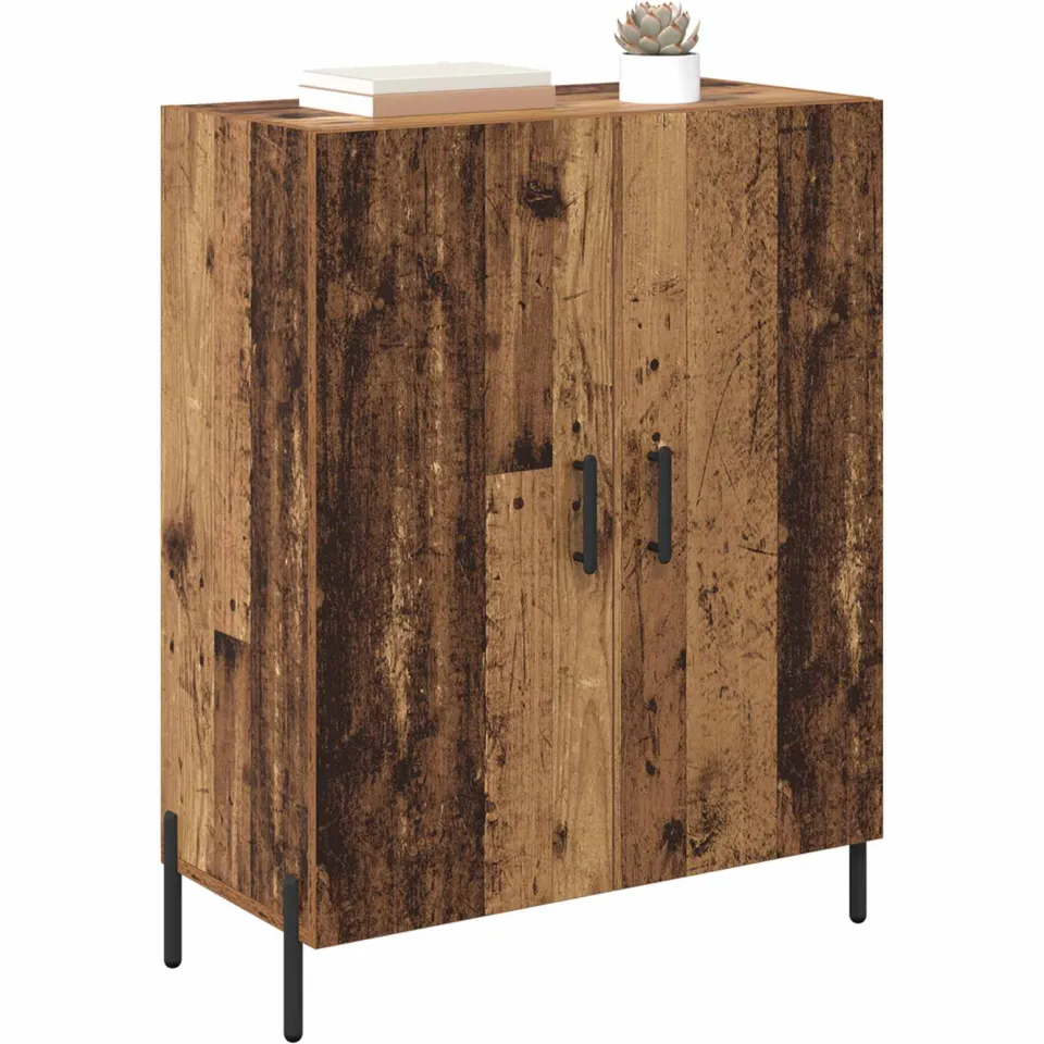vidaXL Dressoir Oudhout 69,5 x 34 x 90 cm Bewerkt hout Bruin