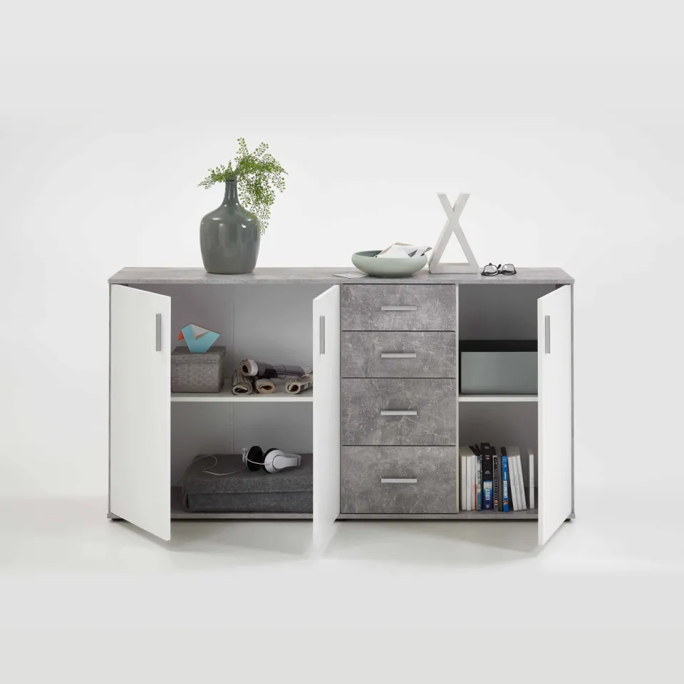 Dressoir Ares beton grijs wit, foto 2