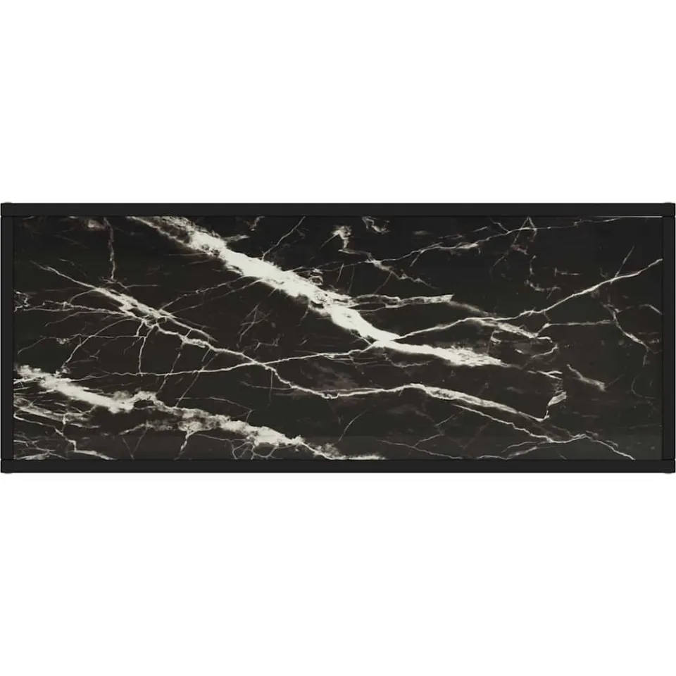 vidaXL Tv-meubel met zwart marmerglas 100x40x40 cm zwart, foto 4