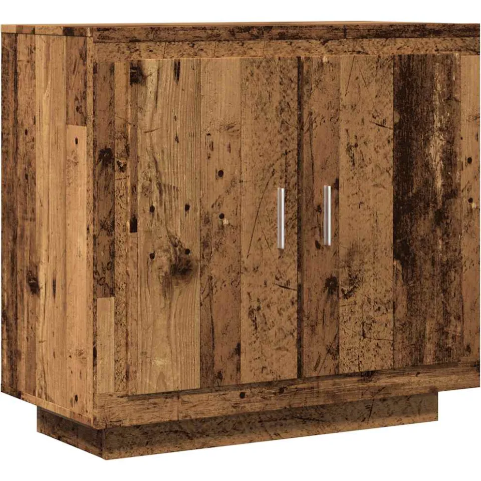 vidaXL Dressoir 80x40x75 cm bewerkt hout oud houtkleurig bruin, foto 3