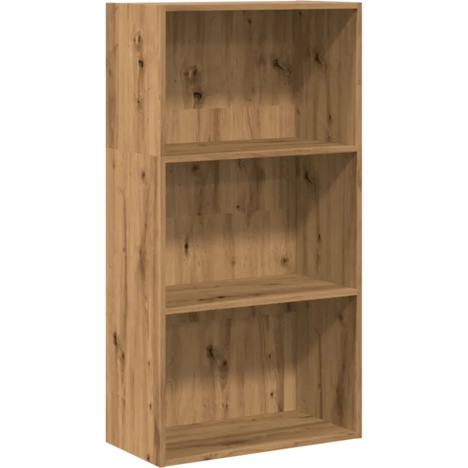 vidaXL Boekenkast 60x30x114 cm bewerkt hout artisanaal eikenkleurig, foto 3