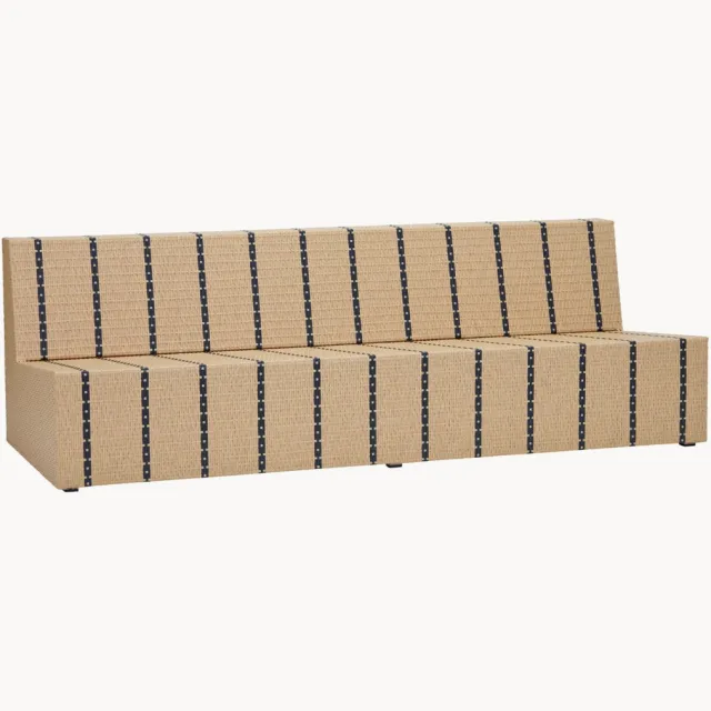House Doctor Handgemaakte tuin loungebank Hoop Beige, Zwart