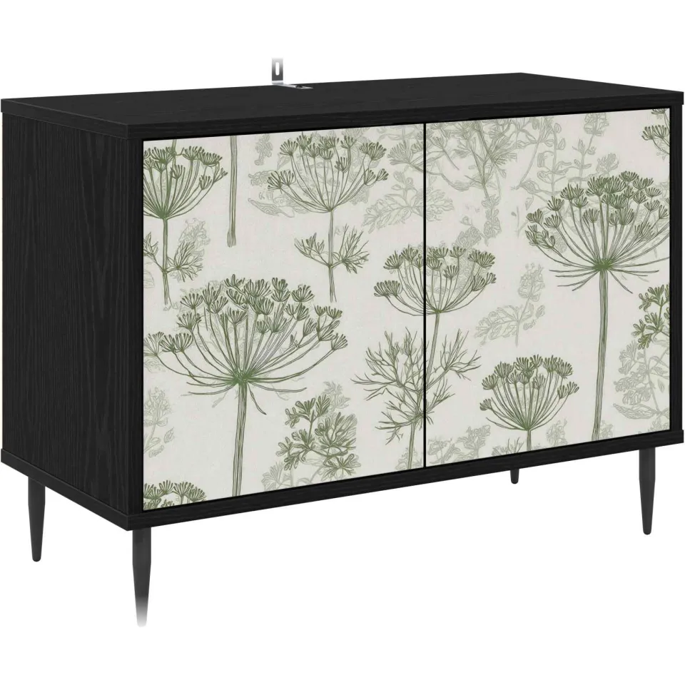 vidaXL Tv-meubel GOTHA 69 x 33 x 50,5 cm Zwart eiken Bewerkt hout, foto 3
