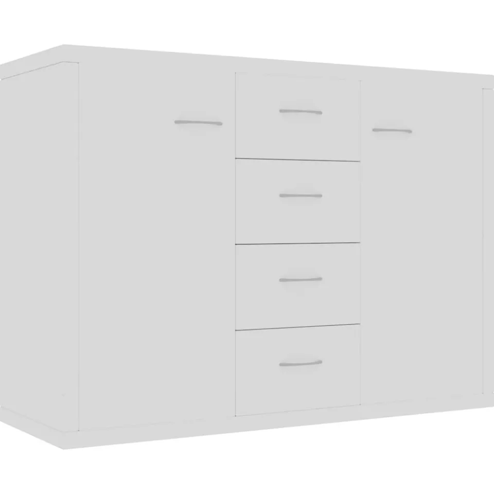 vidaXL Dressoir 88x30x65 cm bewerkt hout wit