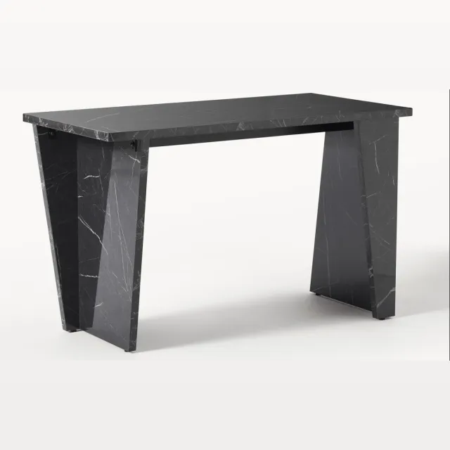 Westwing Collection Bureau Liam met marmerlook Zwart