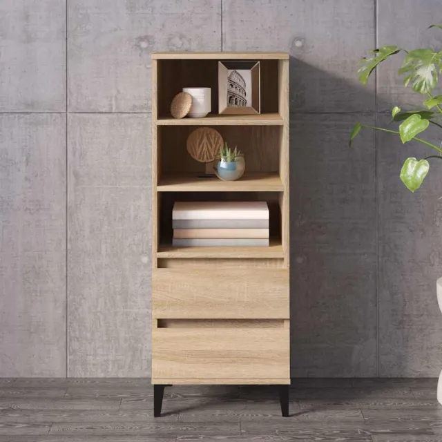 vidaXL Hoge kast 40x36x110 cm bewerkt hout sonoma eiken, foto 2