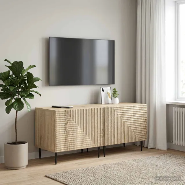 vidaXL Tv-meubel Sonoma Eiken Bewerkt hout Bruin