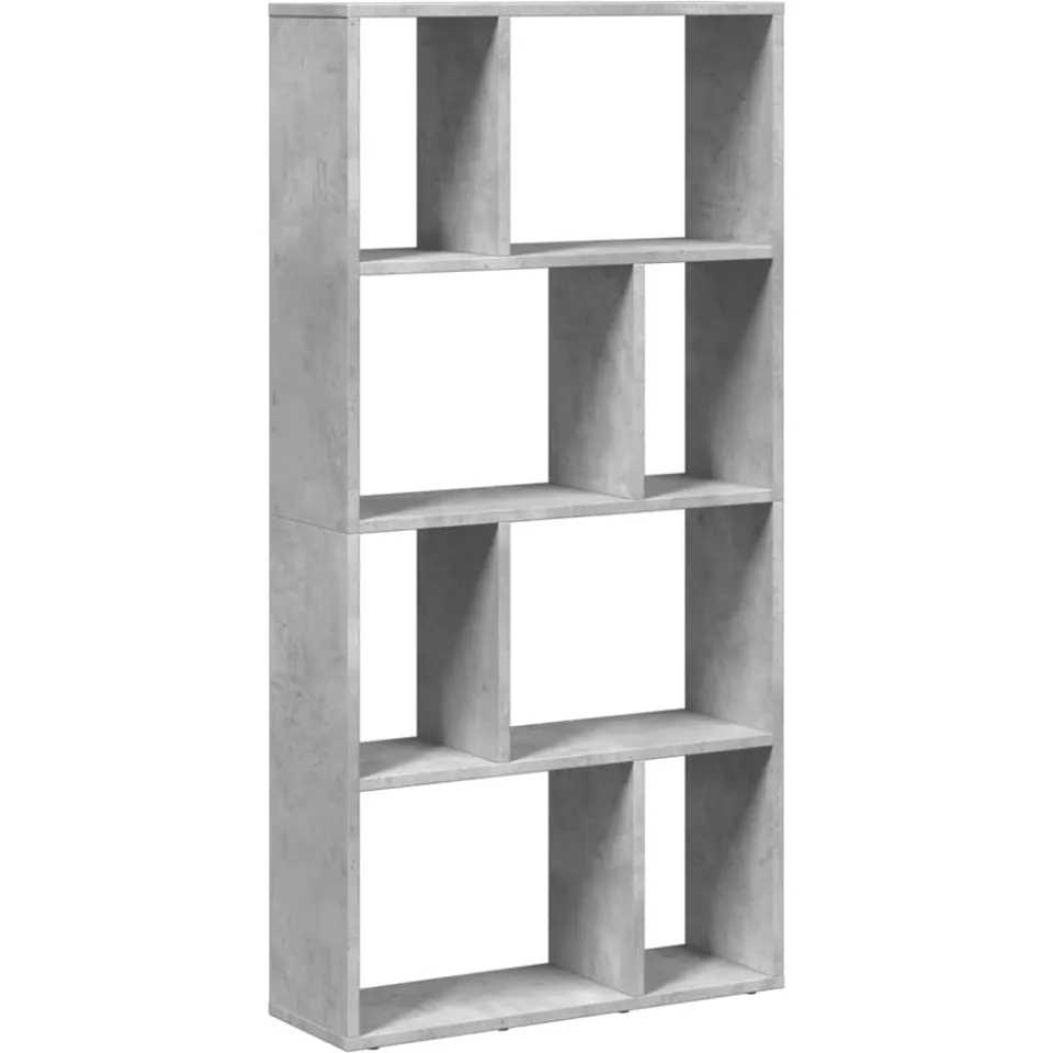 vidaXL Boekenkast 60x20x120,5 cm bewerkt hout betongrijs grijs, foto 3