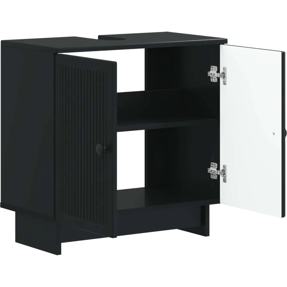 vidaXL Badkamer wastafelkast EDE Zwart 59,5 x 31,5 x 59 cm