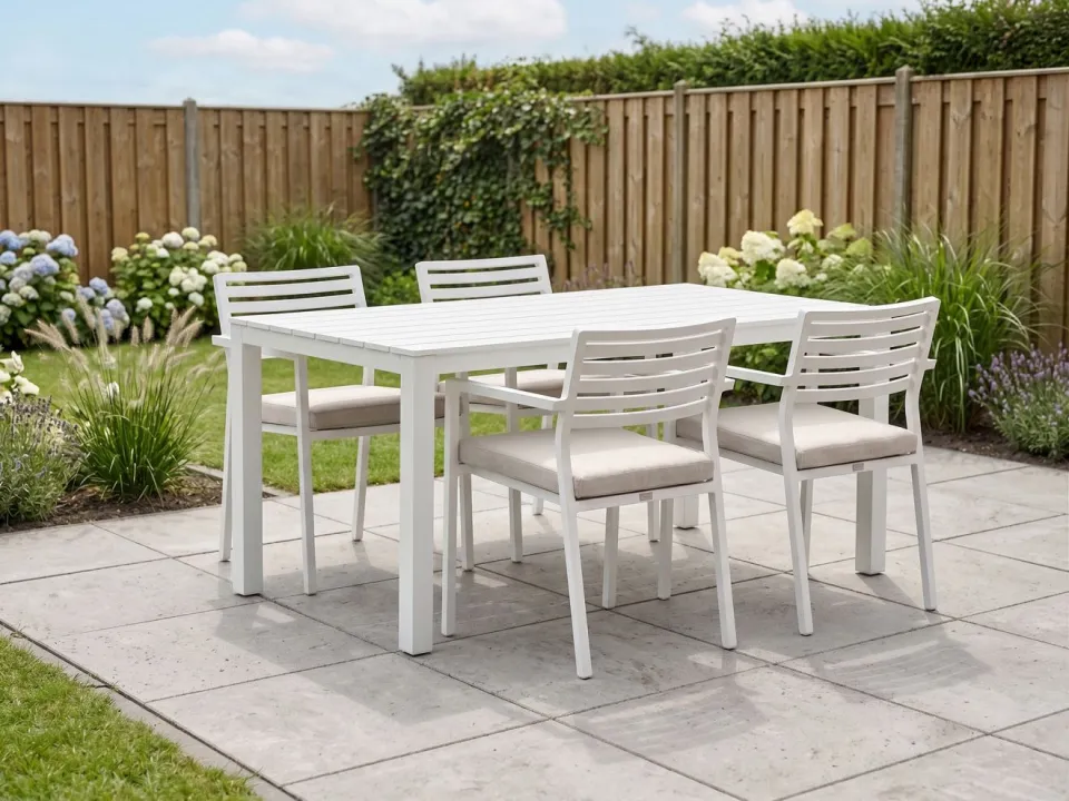 Bellagio tuinmeubelen Bellagio Rumo/Menzano 160cm dining tuinset 5-delig stapelbaar, foto 4