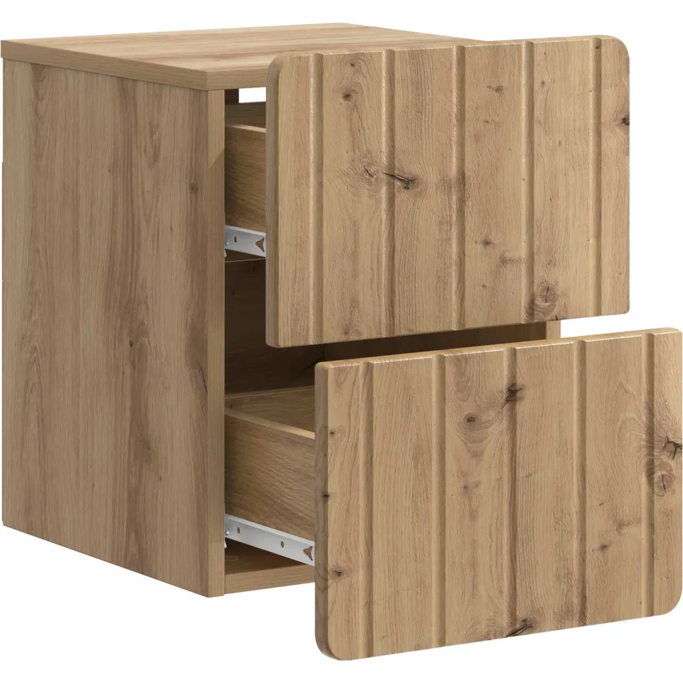 vidaXL Wandbeugel Bedkast Artisanaal eiken 33 x 34,5 x 43 cm, foto 3