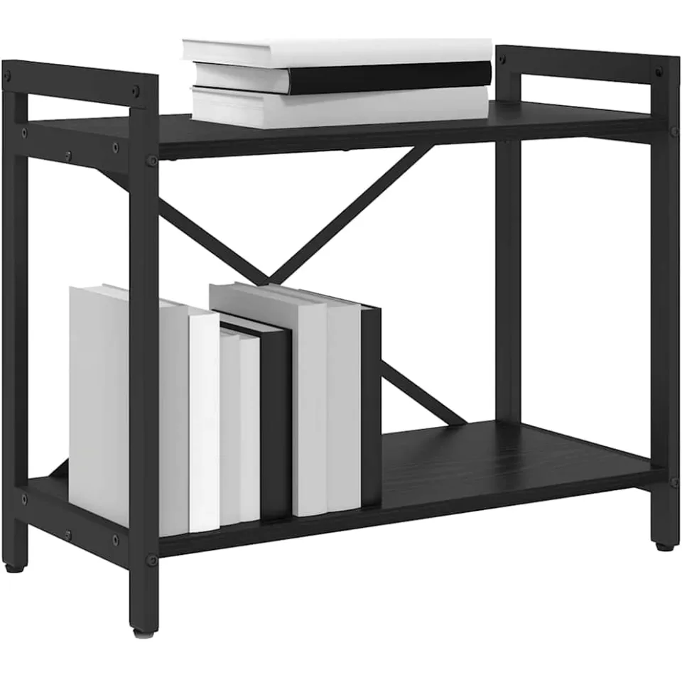vidaXL Boekenkast 60 x 30 x 50 cm Bewerkt hout Zwart Eiken