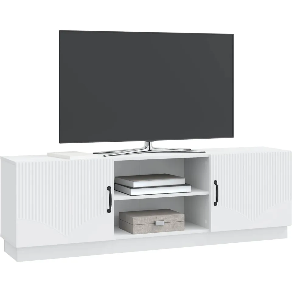 vidaXL TV-kast Wit 150 x 31 x 47 cm Bewerkt hout