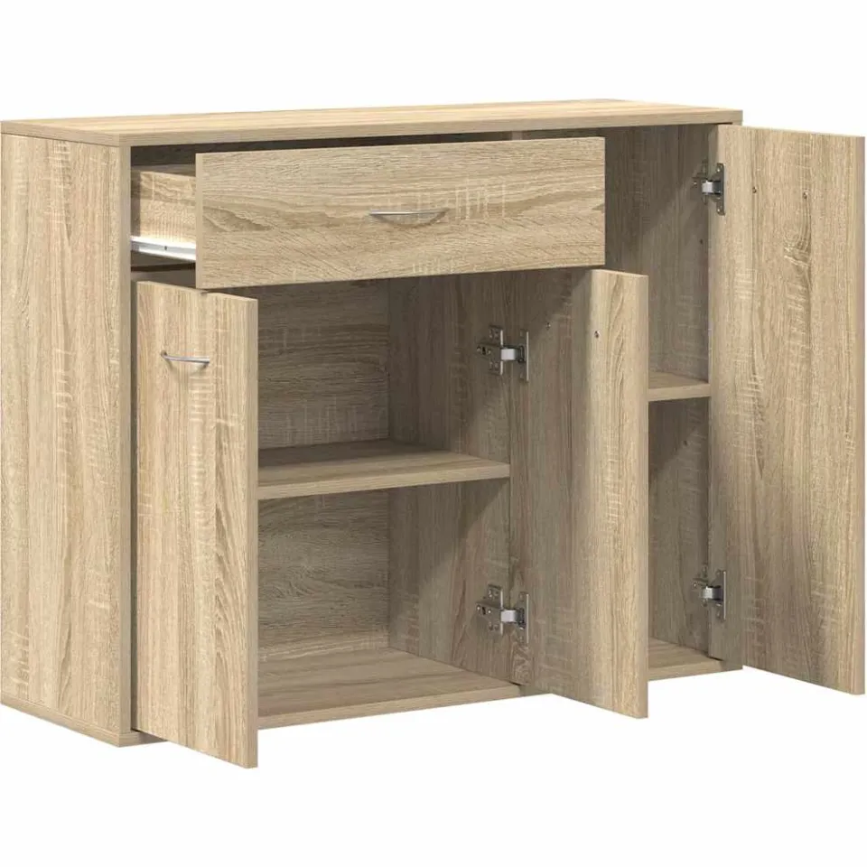 vidaXL Dressoir 88x30x70 cm bewerkt hout sonoma eikenkleurig, foto 4