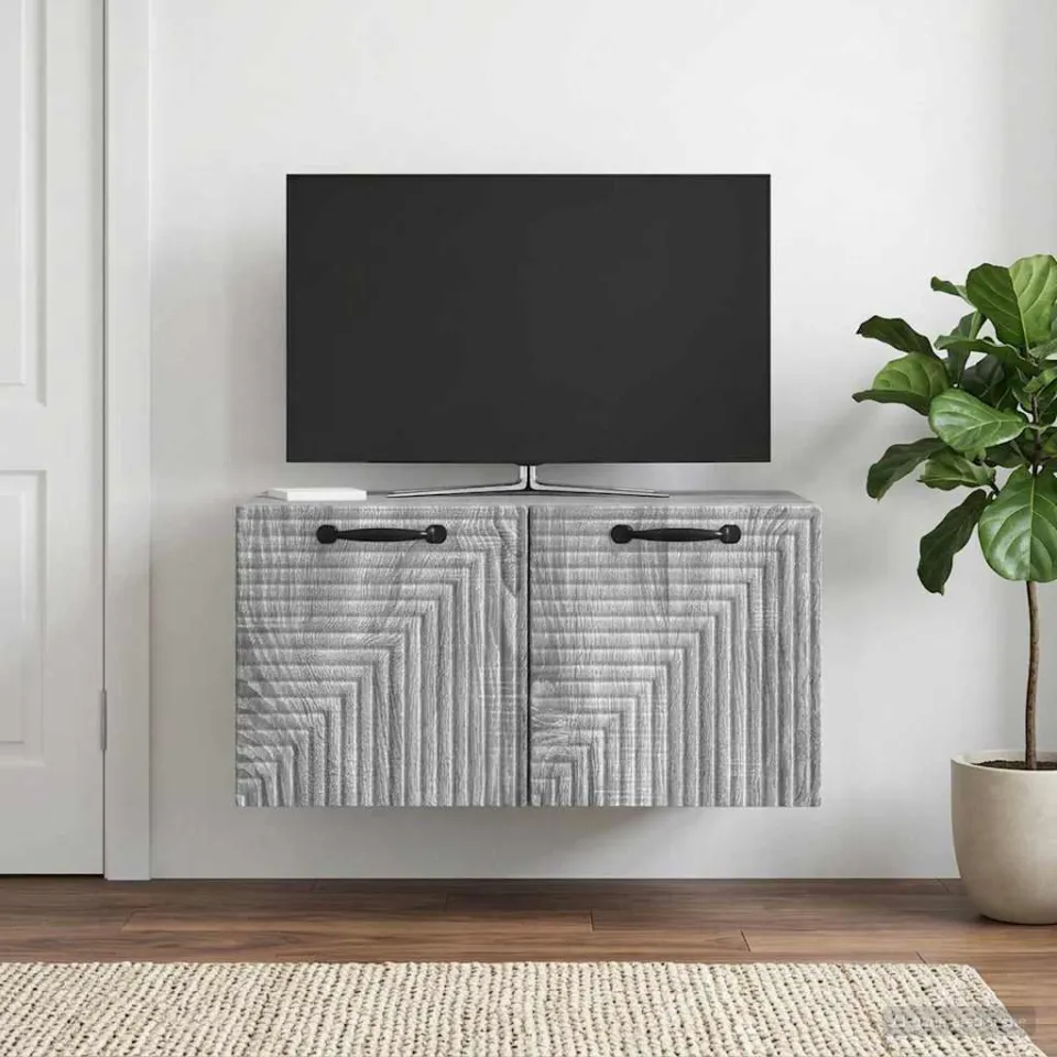 vidaXL Wandbeugel TV-kast Grijs sonoma 59,5 x 41 x 30 cm Bewerkt hout, foto 4