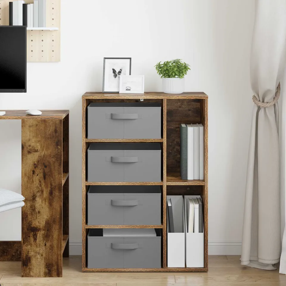 vidaXL Dressoir Gerookt eiken 60 x 33,5 x 84 cm, foto 3