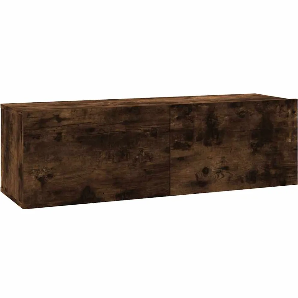vidaXL Tv-wandmeubel 100x30x30 cm bewerkt hout gerookt eikenkleurig Bruin