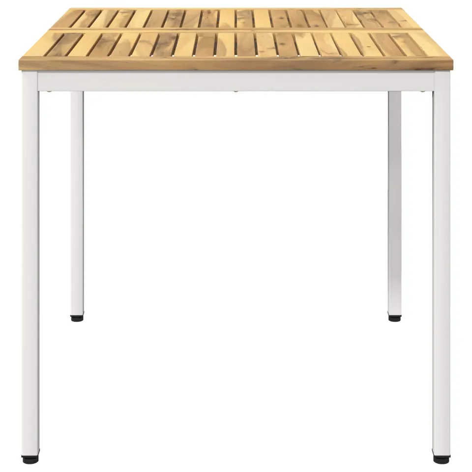 vidaXL Tuindiner tafel NAARDEN Witgewassen 80 x 80,5 x 75 cm Bruin