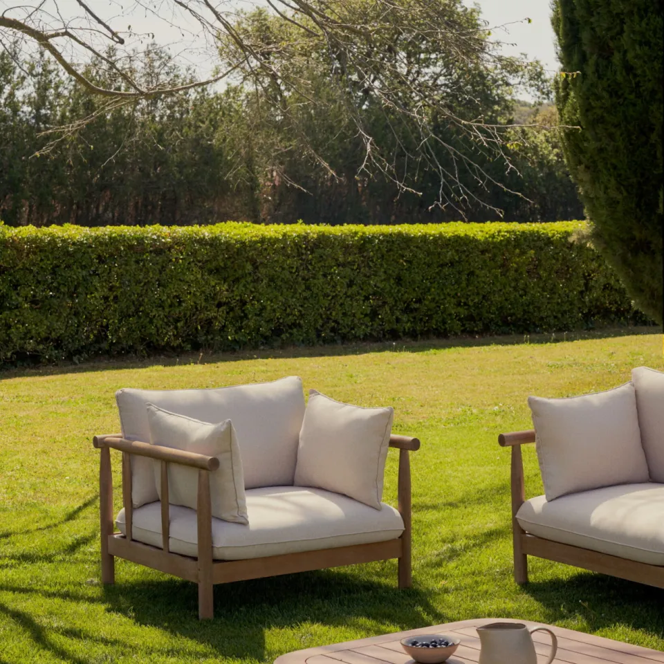 Kave Home Sacova tuinfauteuil beige, foto 6
