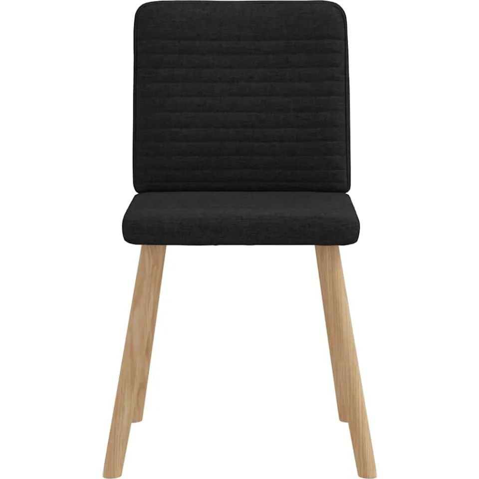 vidaXL Eetkamerstoelen 6 st stof zwart, foto 4