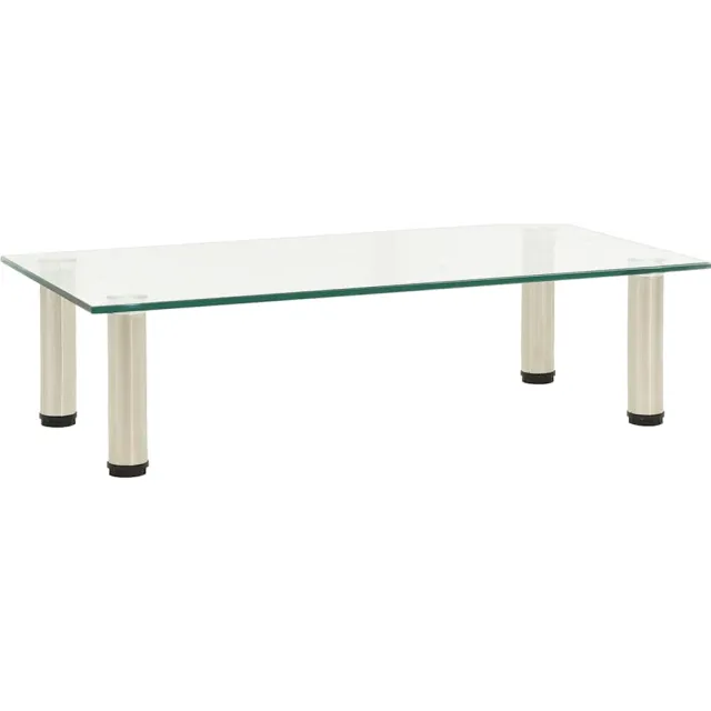 vidaXL Tv-meubel 60x35x17 cm gehard glas transparant Transparent