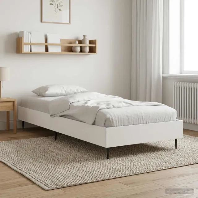 vidaXL Bedframe Wit 80 x 200 cm Bewerkt hout
