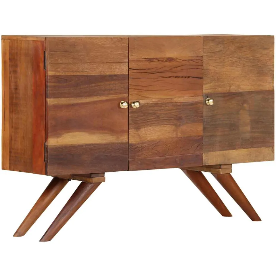 vidaXL Dressoir 110x30x75 cm massief gerecycled hout bruin, foto 4