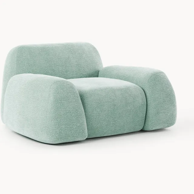 Westwing Collection Loungefauteuil Wolke Lichtgroen